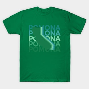 Pomona California Green Repeat T-Shirt